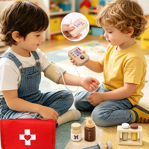 Juego de Juguetes de Madera Educativos <span class=keywords><strong>para</strong></span> Jugar al Doctor, Estetoscopio de Madera, Kit Médico, Herramientas de Dentista, <span class=keywords><strong>Regalo</strong></span> <span class=keywords><strong>Perfecto</strong></span> <span class=keywords><strong>para</strong></span> Bebés, Niños y Niñas - Product Image 2