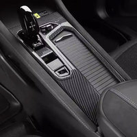 Accessoires d'intérieur en fibre de carbone ABS automobile OEM pour 2023 Geely Lynk & Co 03 Cadre de garniture de panneau de levier de vitesse