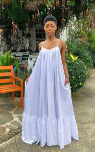 IStapromo Gifts Robe Plissée Unie <span class=keywords><strong>Grande</strong></span> <span class=keywords><strong>Taille</strong></span> pour Femme, Style <span class=keywords><strong>Plage</strong></span>, avec Bretelles, Modèle Sexy - Product Image 4