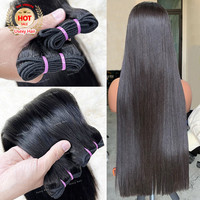Cheveux vierges vietnamiens bruts lisses comme des baguettes, non traités, alignés dans le sens de la cuticule, doux, pour revendeurs