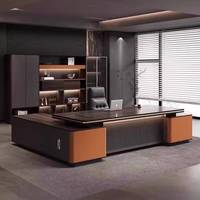 Bureau de direction en L de luxe, design moderne haut de gamme, pour PDG et cadres, fabriqué en usine