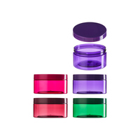 Contenants de luxe personnalisés en PET de 250 ml pour beurre corporel, couleurs ambre, rose, violet, vert, avec couvercles, pour emballage de crème cosmétique
