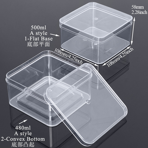 Caja de Acrílico Personalizada SUNSHING para Postres, Caja Cuadrada Transparente para Galletas, Exhibidores de Pasteles, Contenedor de Empaque para Tartas de Piña - Product Image 3