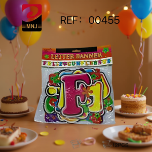 Letter Banner F Birthday Decoration 12Pcs Party Supplies - Product Image 3