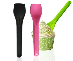 Biodegradable CPLA Small Spoons Custom Colors Ins Dessert Spoons Individually Packaged Disposable Ice Cream Spoons