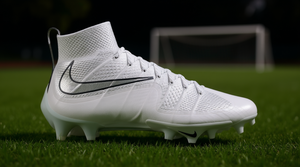 <span class=keywords><strong>Nike</strong></span> Vapor Edge 360 Untouchable Mid White Metallic Silver Black Chaussures de football pour hommes, tige en mesh d'été, semelle extérieure en caoutchouc - Product Image 2