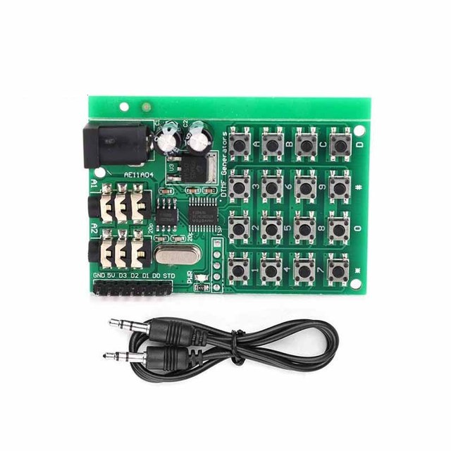 AE11A04 DTMF Audio Generator Module Voice Dual-code Sending Board Tone Transmitter 5-24VDC Dual