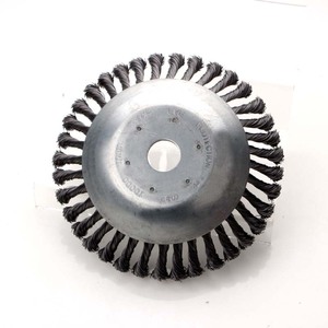 Wire Brush Disc Carbon Steel 6 In For Metal Grinding And Cleaning - Product Image 1