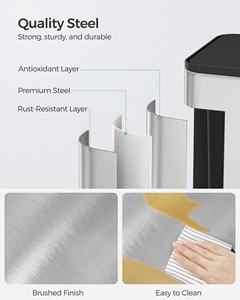 <span class=keywords><strong>Poubelle</strong></span> murale <span class=keywords><strong>SONGMICS</strong></span> avec crochets, <span class=keywords><strong>poubelle</strong></span> en acier de 8 L avec couvercle pour la cuisine - Product Image 5