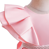 Robes de soirée en satin de haute qualité pour filles Robe de demoiselle d'honneur de mariage Robe de princesse pour fille