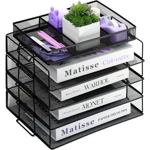 Neues Produkt Einzigartiger Metall ordner Datei halter Office Desktop-Speicher regal Akten box