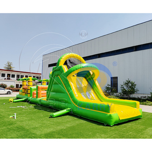 Parcours d'obstacles gonflable en PVC de haute qualité avec mur d'escalade, château gonflable extérieur avec toboggan pour enfants et adultes - Product Image 2