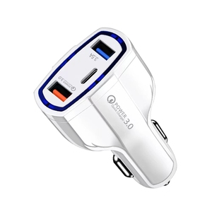 Venta al por mayor personalizado doble puerto <span class=keywords><strong>USB</strong></span> tipo C cargador de coche QC3.0 para teléfono <span class=keywords><strong>port</strong></span>átil auricular encendedor de cigarrillos adaptador de corriente - Product Image 1