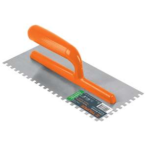 Truper LLP-6C <b>Trowel</b> 11\" Square Toothed Edge with <b>Plastic</b> Handle 6 Rivets-for DIY & Industrial Use - Product Image 1