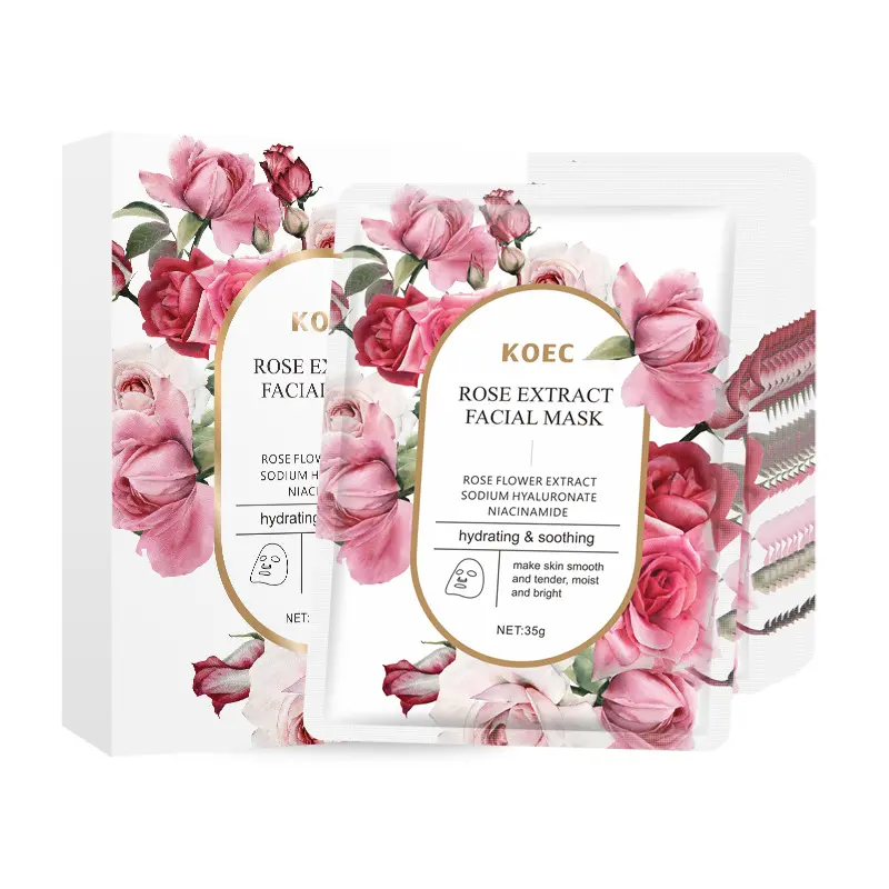 Natural Organic Rose Firming Facial Anti-Wrinkle Anti Aging Moisturizing Whitening Mask