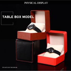 Boîte à montre carrée en cuir PU personnalisée avec logo OEM ODM, vente en gros, estampage à chaud, étui de protection pour montre - Product Image 5