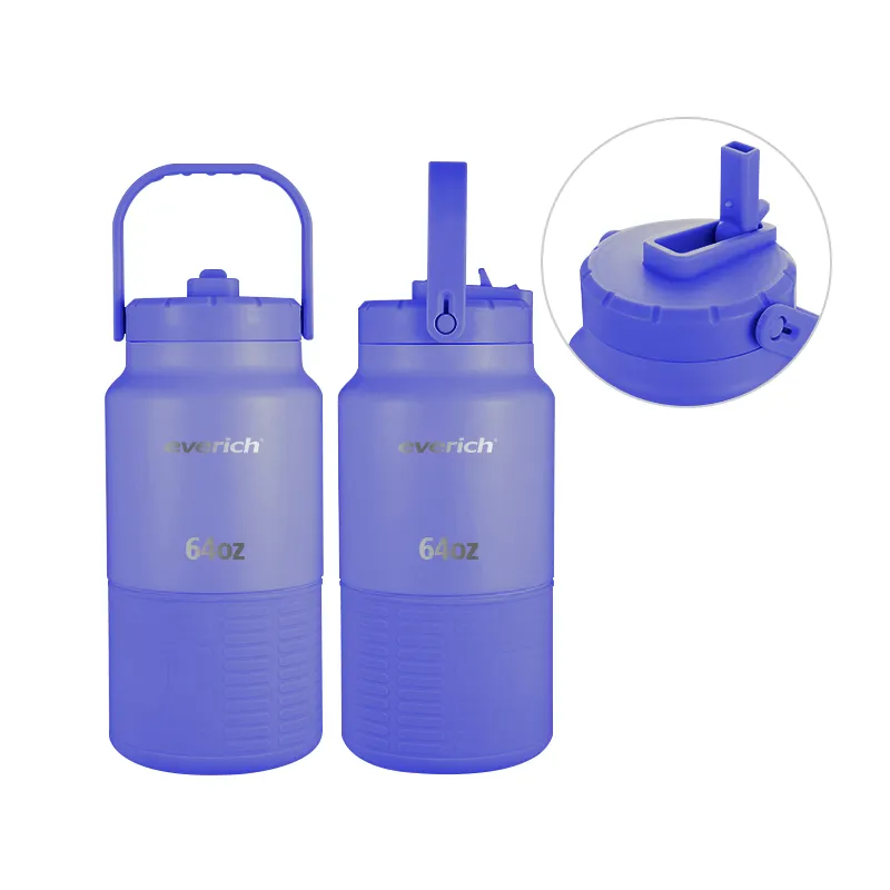 ODM design large insulated water bottle with lid double wall stainless steel water jugs gallon jug for camping