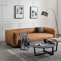 Vestíbulo de hotel de lujo Sofá de esquina Sala de estar Muebles para el hogar Diseño moderno Sofá de cuero de 3 plazas de lujo