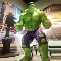 Décoration intérieure, figurines d'action de super-héros célèbres, homme musclé, statue de Hulk grandeur nature en fibre de verre, sculpture en résine