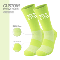 Chaussettes de cyclisme personnalisées Course à pied Sports cyclistes Chaussettes de route élastiques antidérapantes Chaussettes Aero Cyclisme