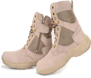 Premium Mens Tactical Outdoor Boots High <b>Ankle</b> Genuine Leather Rugged Durable Construction Strong Grip Sole for Outdoor - Product Image 1