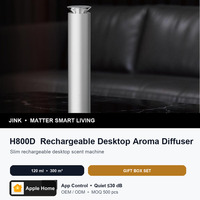 Diffuseur d'arômes intelligent rechargeable de bureau JINK H800D Matter, coffret cadeau, adaptateur d'huiles essentielles, 300 m², Apple Home