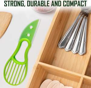 Couteau à avocat en plastique écologique, coupe-légumes sûr pour la maison et la cuisine, idéal pour un usage quotidien - Product Image 6