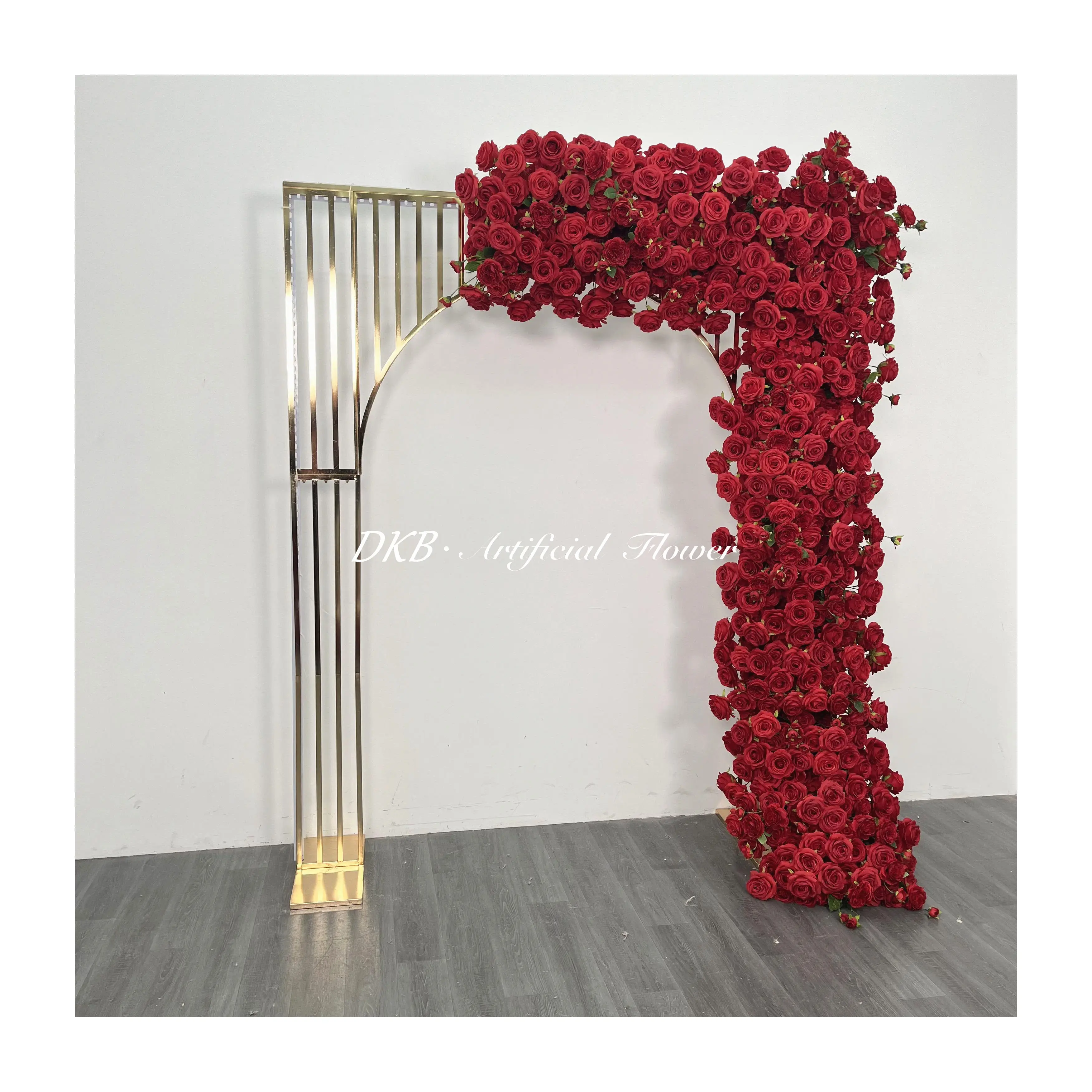 2024 New red rose 220cm high Artificial Flowers wedding decoration backdrop for event stage