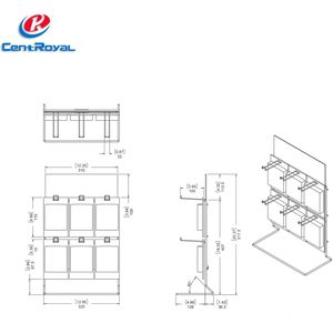 Exhibidor de Petacas CentRoyal YOU <span class=keywords><strong>BEWT</strong></span>, Acero Inoxidable Premium, Recubrimiento en Polvo de Doble Cara, Tamaño y Color Personalizables, Exhibición de Pie - Product Image 6