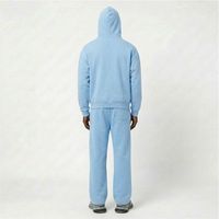 Ensemble 2 pièces personnalisé pour homme : Sweat à capuche et pantalon de survêtement large, couleur unie, bas ouvert, tenue décontractée