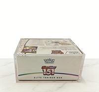 Boîte de protection et de rangement en acrylique moderne et lavable pour cartes de jeu PKMNTCG 151 Elite Trainer Box ETB, épaisseur 5 mm, avec assemblage facile