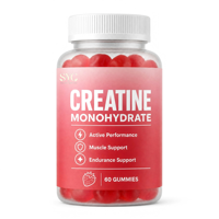 Gummies de Créatine Monohydrate pour Adultes – Soutien à la Croissance Musculaire et aux Performances – 60 Unités, Saveur Fraise, 1250mg – Prix Usine, Marque Privée