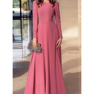 גבוהה באיכות נשים ערב שמלות נשף מקסי ארוך שרוול ערב שמלות מקסי לבוש הרשמי - Product Image 6