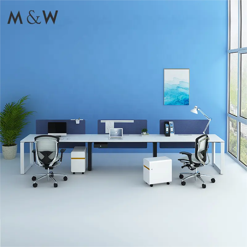 Mesa de oficina para dos personas, escritorios triangulares, Top 10, fabricantes de muebles, Mesa 4 personas