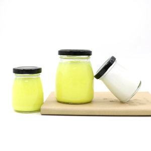 Petits pots en verre transparent en gros |   Contenants de stockage alimentaire pour pouding, gelée, <span class=keywords><strong>miel</strong></span> <span class=keywords><strong>et</strong></span> confiture avec couvercles en plastique <span class=keywords><strong>et</strong></span> en liège - Product Image 6