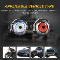3 pouces voiture diable démon yeux lumière 6 modes phares LED accessoires d'éclairage de voiture pour moto voiture camion véhicules tout-terrain
