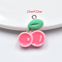 Pendentif ours en forme de fraise glacée, brillant et réaliste, pour la fabrication de colliers, bracelets et boucles d'oreilles
