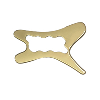 Alat Gua Sha Wajah Kustom, Pegangan Tangan, Besar, Baja Tahan Karat 304, Kuningan, Logam CNC, Alat Guasha