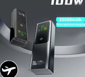 <span class=keywords><strong>Batterie</strong></span> <span class=keywords><strong>Externe</strong></span> Power Bank Haute Capacité 20000mAh Charge Rapide Chargeur Portable <span class=keywords><strong>pour</strong></span> Ordinateur Portable <span class=keywords><strong>iPhone</strong></span> Xiaomi - Sortie PD100W 65W PVC - Product Image 2
