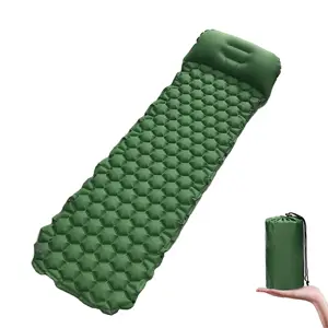 Sells Well Outdoor Camping Inflatable Ultralight Hiking Car Sleeping Pad 40d Nylon Mat