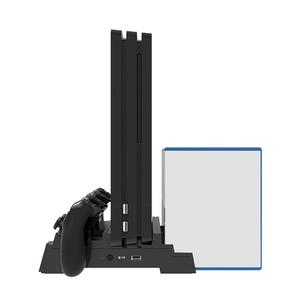 HBP-<span class=keywords><strong>360</strong></span> Chủ Cho PS4 Mỏng Sạc Dock Với 2 Bộ Điều Khiển Sạc Đĩa Chủ Làm Mát Fan Đối Với PS4 Pro Dọc Đứng - Product Image 3