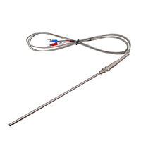 Sensor de Temperatura Tipo Termopar K/E de Acero Inoxidable PT100/CU50, Tipo ODM/OEM, Sonda de 50mm 100mm 150mm 200mm