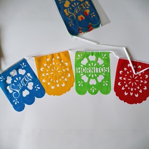 Drapeaux guirlandes personnalisés <span class=keywords><strong>en</strong></span> PE découpés à l'emporte-pièce pour anniversaire, remise de diplôme, Mexique - Product Image 1
