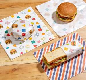 Sacs en papier jetables personnalisés avec logo, revêtement PE de qualité alimentaire, vente en gros pour les restaurants de burgers et de poulet frit - Product Image 5