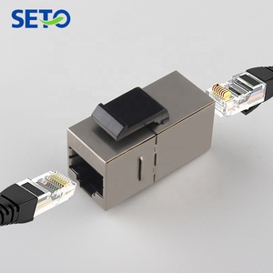 Coupleur en ligne FTP RJ45 personnalisé, STP RJ45 Cat6, cuivre argenté, étanche, connecteur Keystone LAN - Product Image 2