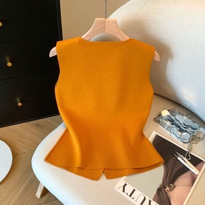 Nouveau Gilet <span class=keywords><strong>Tricot</strong></span>é Amincissant Polyvalent Mode Coréenne Été 2025 pour <span class=keywords><strong>Femme</strong></span>, Débardeur <span class=keywords><strong>sans</strong></span> Manches au Design Unique - Product Image 4