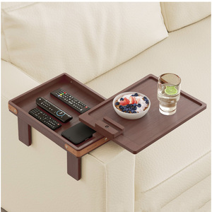 Double Layer Rotatable Armrest Tray With Storage For Sofa Living Room Use - Product Image 1