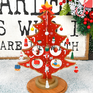 Hatty Factory Wholesale DIY Desktop Christmas <b>Tree</b> Assembly Toys New Year Party Gifts Wooden Xmas Decorations - Product Image 1