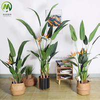 Vente flash : Bonsaï artificiel en feuilles de bananier, plante Skybird, résistant à l'eau, en plastique écologique, décoration pour la maison et le jardin
