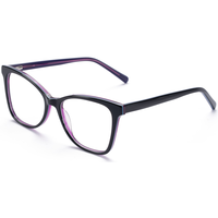 Monture de lunettes classique œil-de-chat Elan Optical RD26117 de bonne qualité, monture complète pour femme en acétate, lunettes optiques écologiques sans peinture